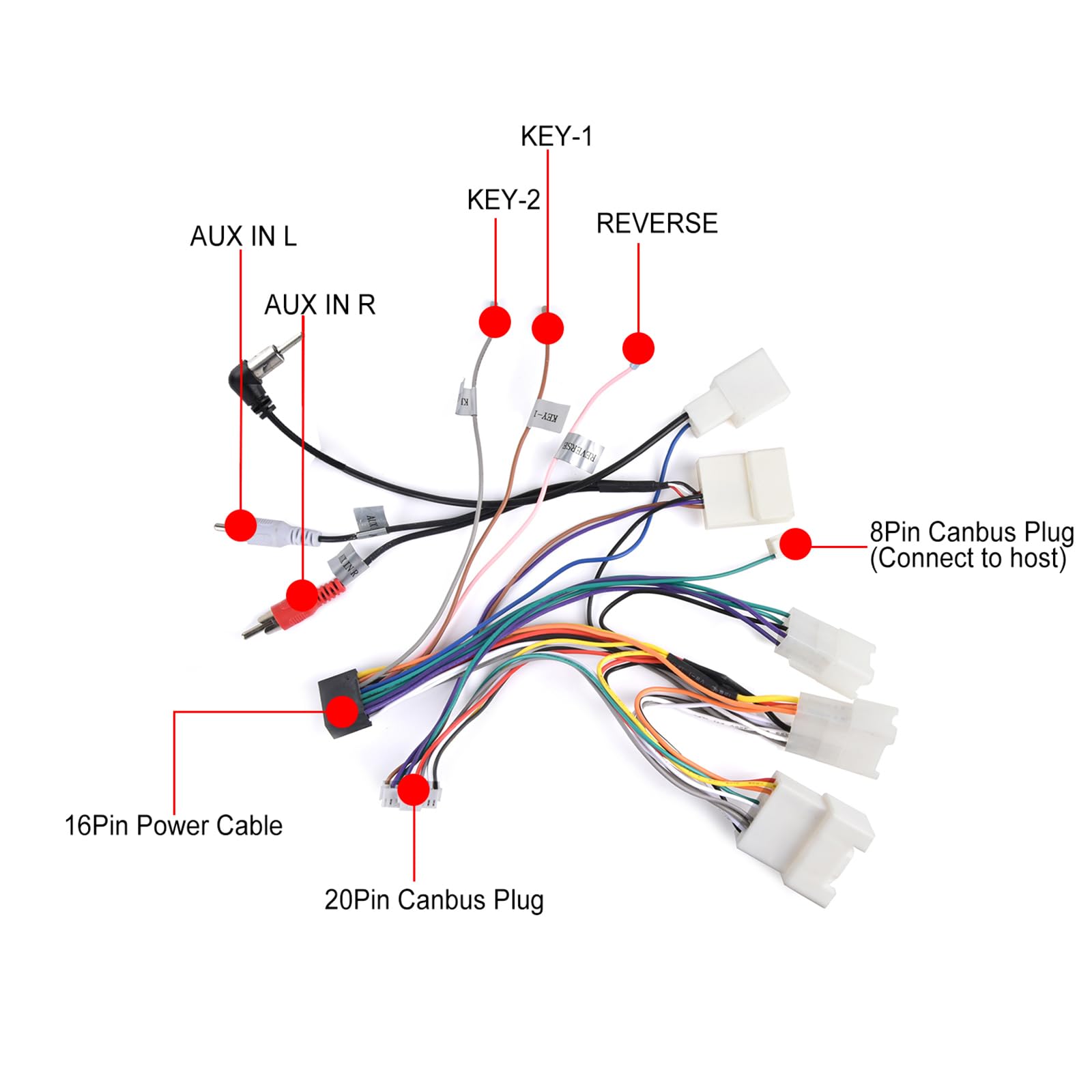 Amazon.com: for Toyora Car Radio JBL Wiring Harness 16 Pin Adapter